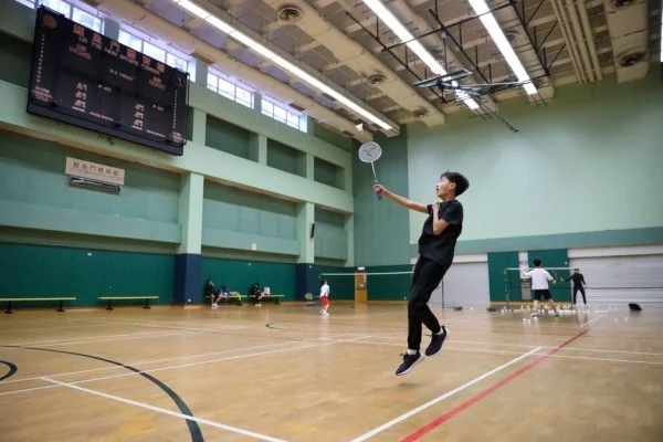 badminton court action
